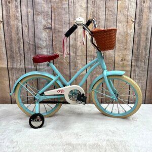Our Generation Doll Bicycle Bike Blue Basket Tassels Fits 18" American Girl